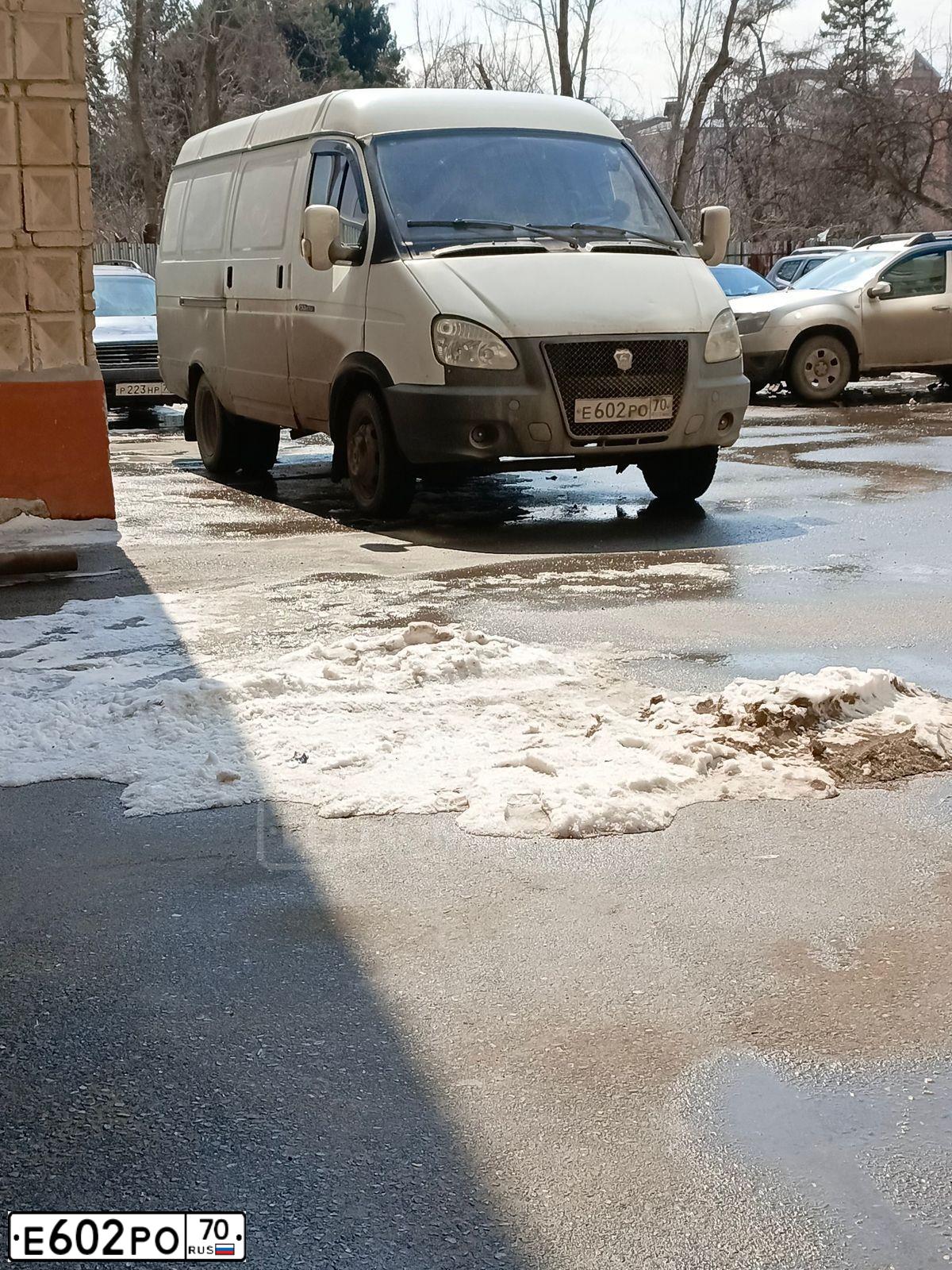 Фото автомобиля GAZ 2705 EL, 2008 — госномер Е602РО70. Цвет: БЕЛЫЙ