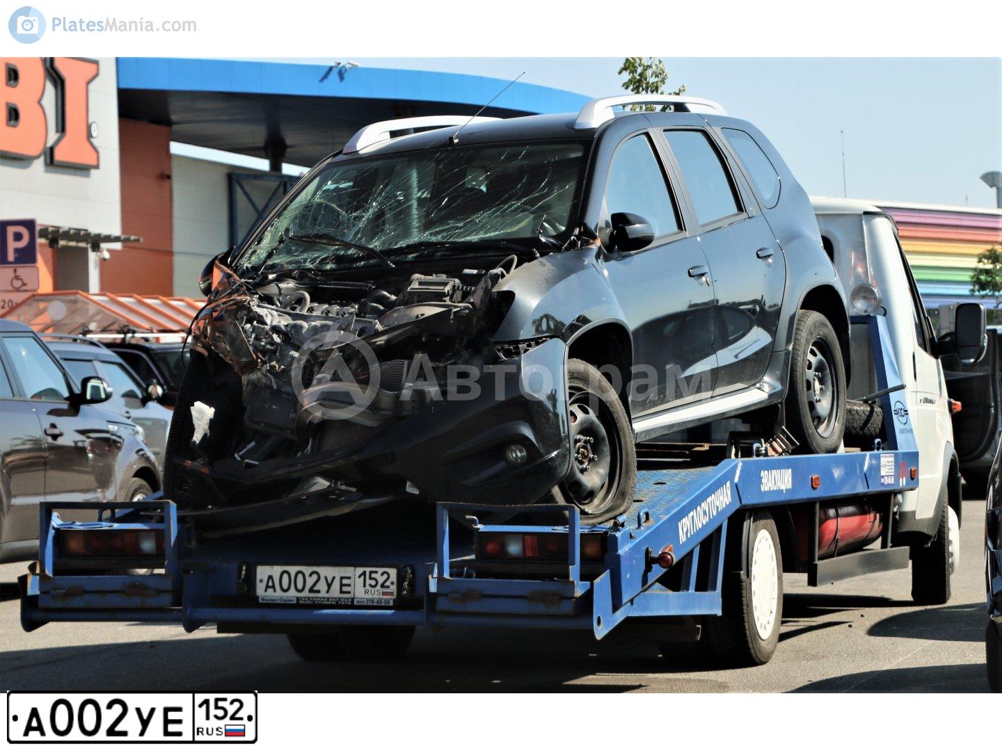 Фото автомобиля MITSUBISHI PAJERO, 2008 — госномер А002УЕ152. Цвет: ЧЕРНЫЙ