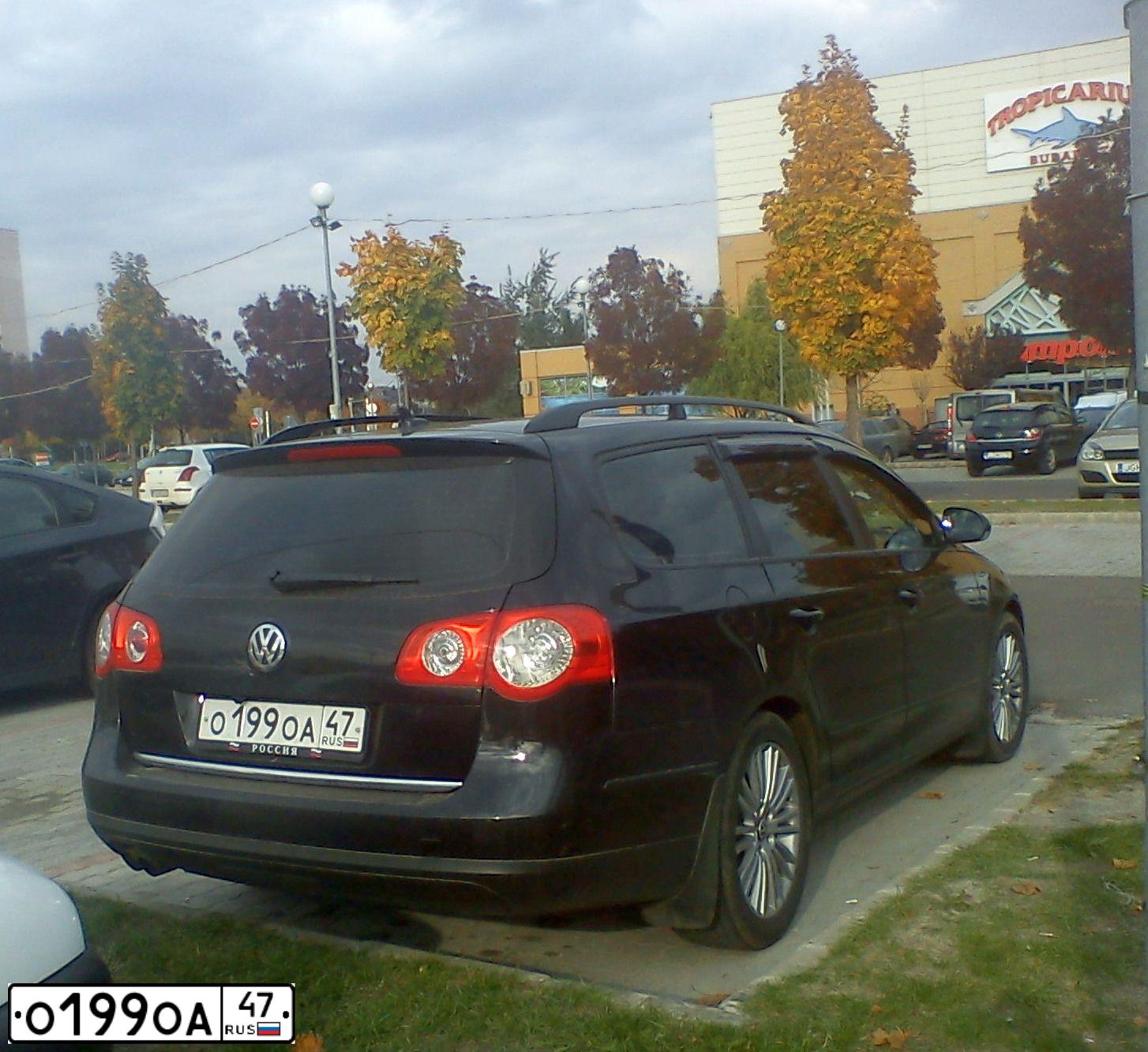 Фото автомобиля VOLKSWAGEN PASSAT, 2009 — госномер О199ОА47. Цвет: ЧЕРНЫЙ