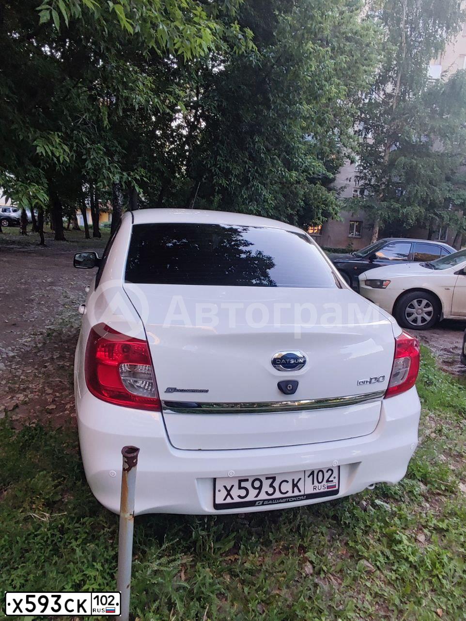 Фото автомобиля DATSUN ON-DO, 2019 — госномер Х593СК102. Цвет: БЕЛЫЙ