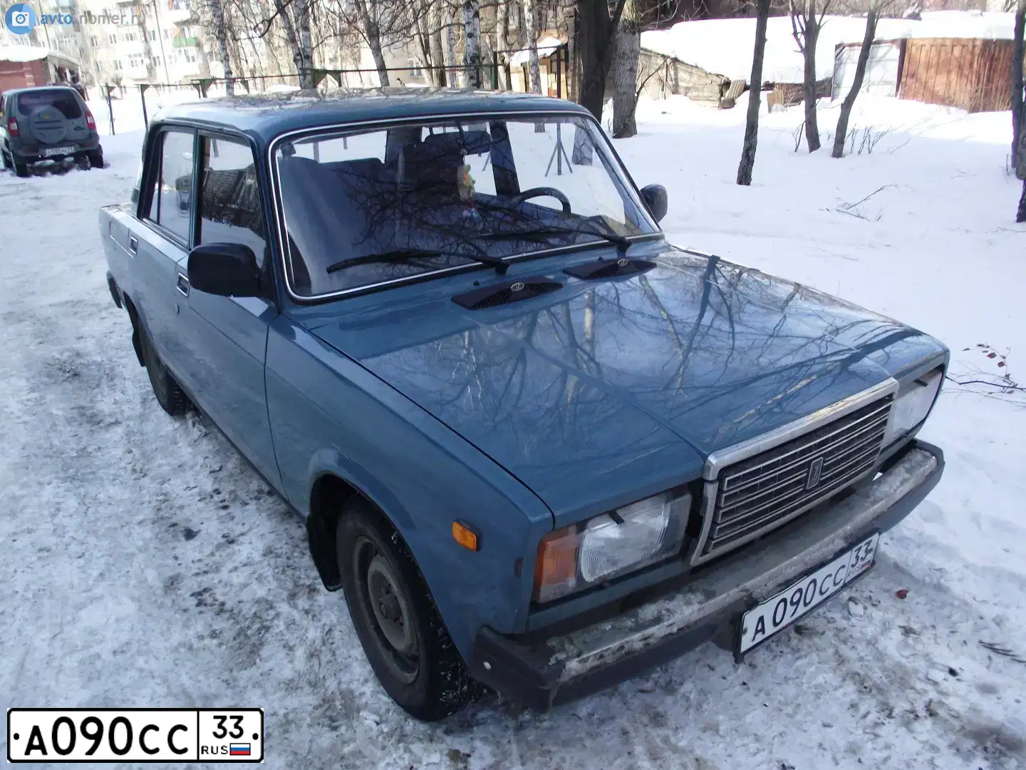 Фото автомобиля LADA 2107, 2005 — госномер А090СС33. Цвет: Серо-Синий