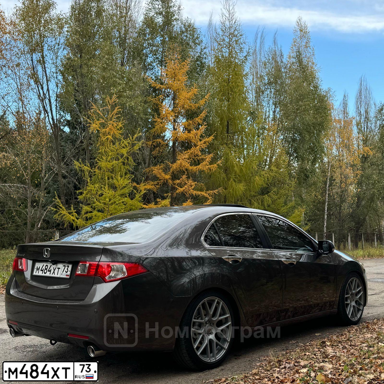 Фото автомобиля HONDA ACCORD, 2008 — госномер М484ХТ73. Цвет: ТЕМНО-СЕРЫЙ