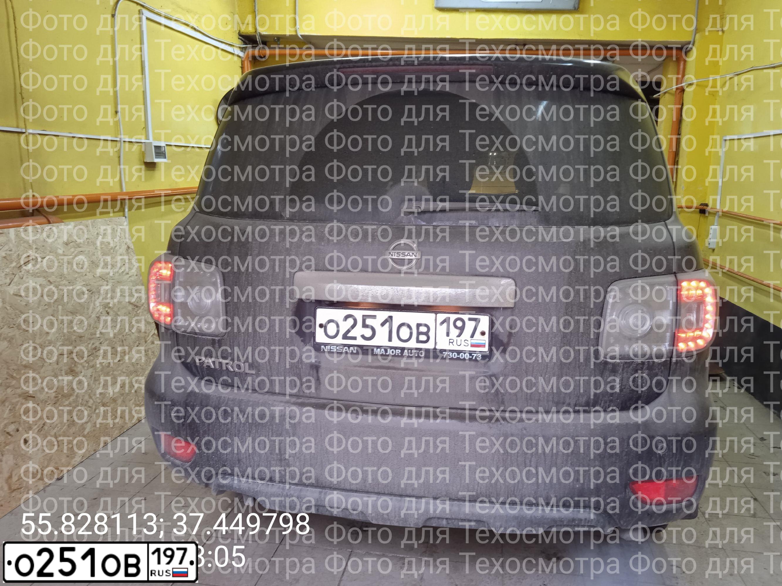 Фото автомобиля NISSAN PATROL, 2011 — госномер О251ОВ197. Цвет: КРАСНЫЙ