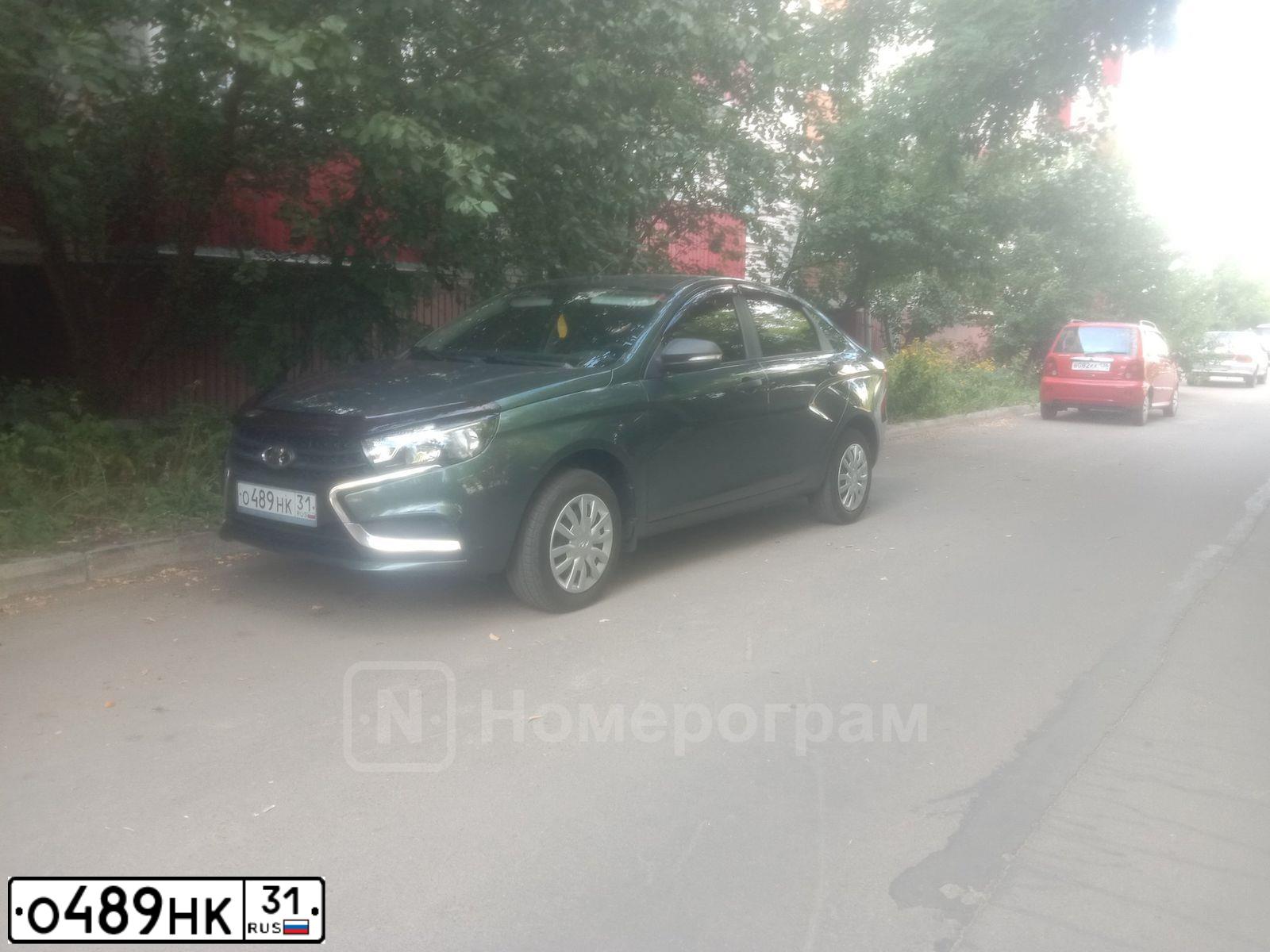 Фото автомобиля LADA 2194 KALINA, 2017 — госномер О489НК31. Цвет: Золотисто-коричневый