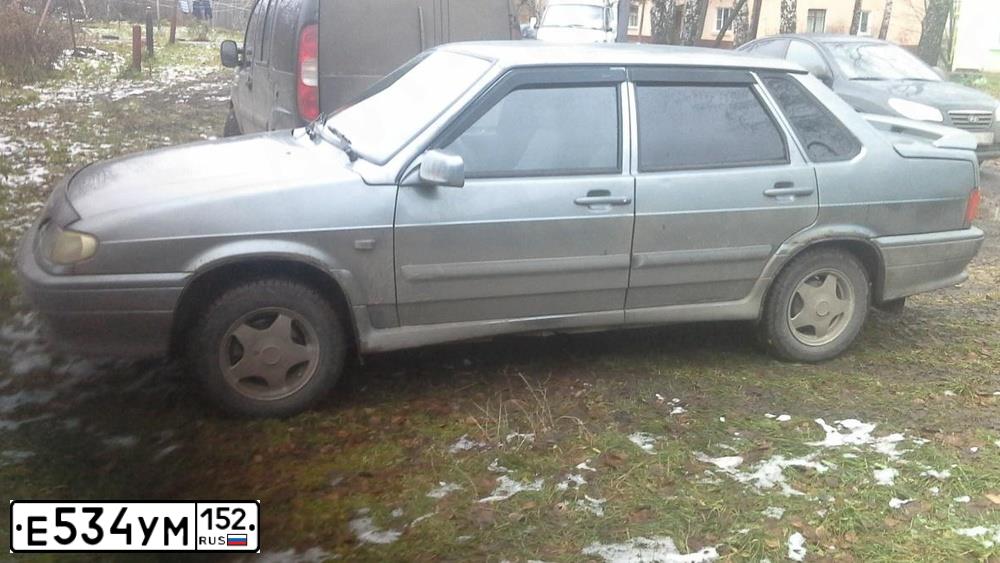 Фото автомобиля LADA 2115 SAMARA, 2008 — госномер Е534УМ152. Цвет: СЕРО-ЗЕЛЕНЫЙ