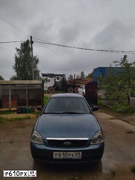 Фото автомобиля LADA PRIORA, 2008 — госномер Т431ТС69. Цвет: СЕРО-СИНИЙ