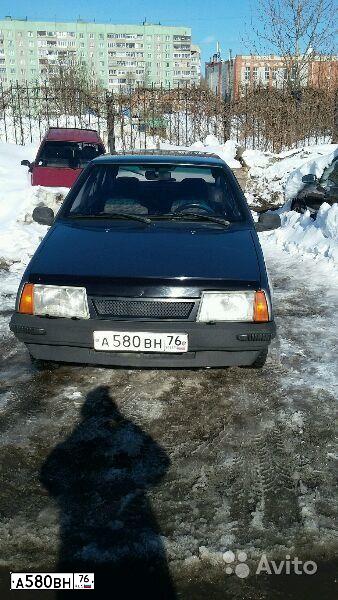 Фото автомобиля LADA 2109 SAMARA, 2001 — госномер А580ВН76. Цвет: Серо-Синий