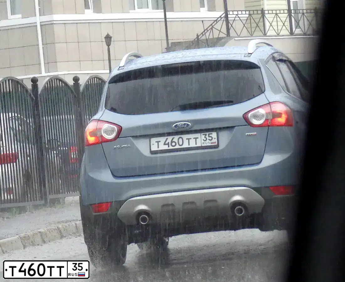 Фото автомобиля FORD KUGA, 2008 — госномер Т460ТТ35. Цвет: СЕРО-ГОЛУБОЙ