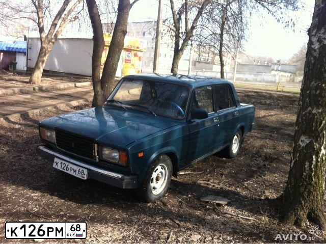 Фото автомобиля LADA 2107, 2001 — госномер К126РМ68. Цвет: СИНЕ-ЗЕЛЕНЫЙ