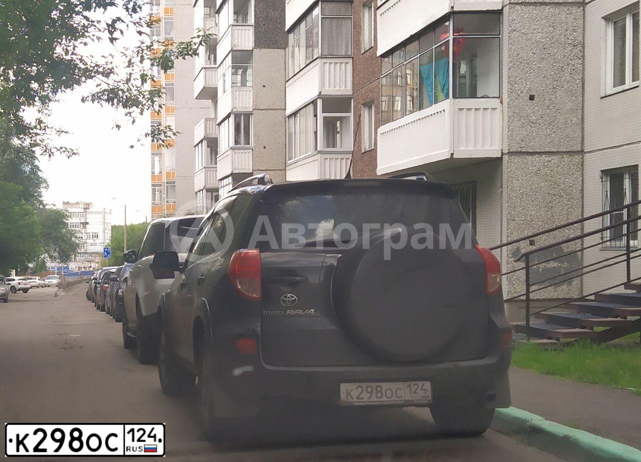 Фото автомобиля TOYOTA RAV4, 2008 — госномер А007ВХ38. Цвет: ЧЕРНЫЙ