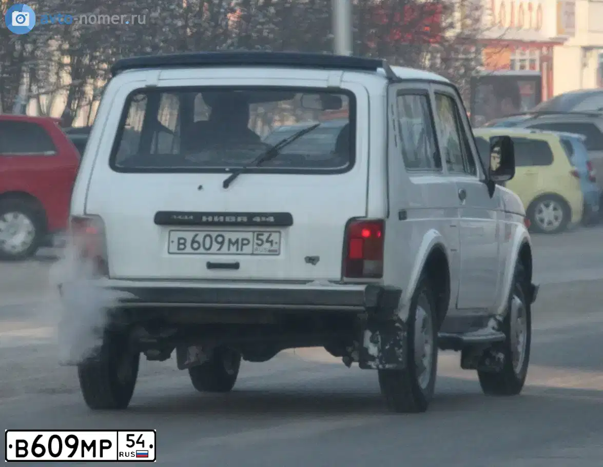 Фото автомобиля LADA 2121 NIVA, 1997 — госномер В609МР54. Цвет: БЕЛЫЙ