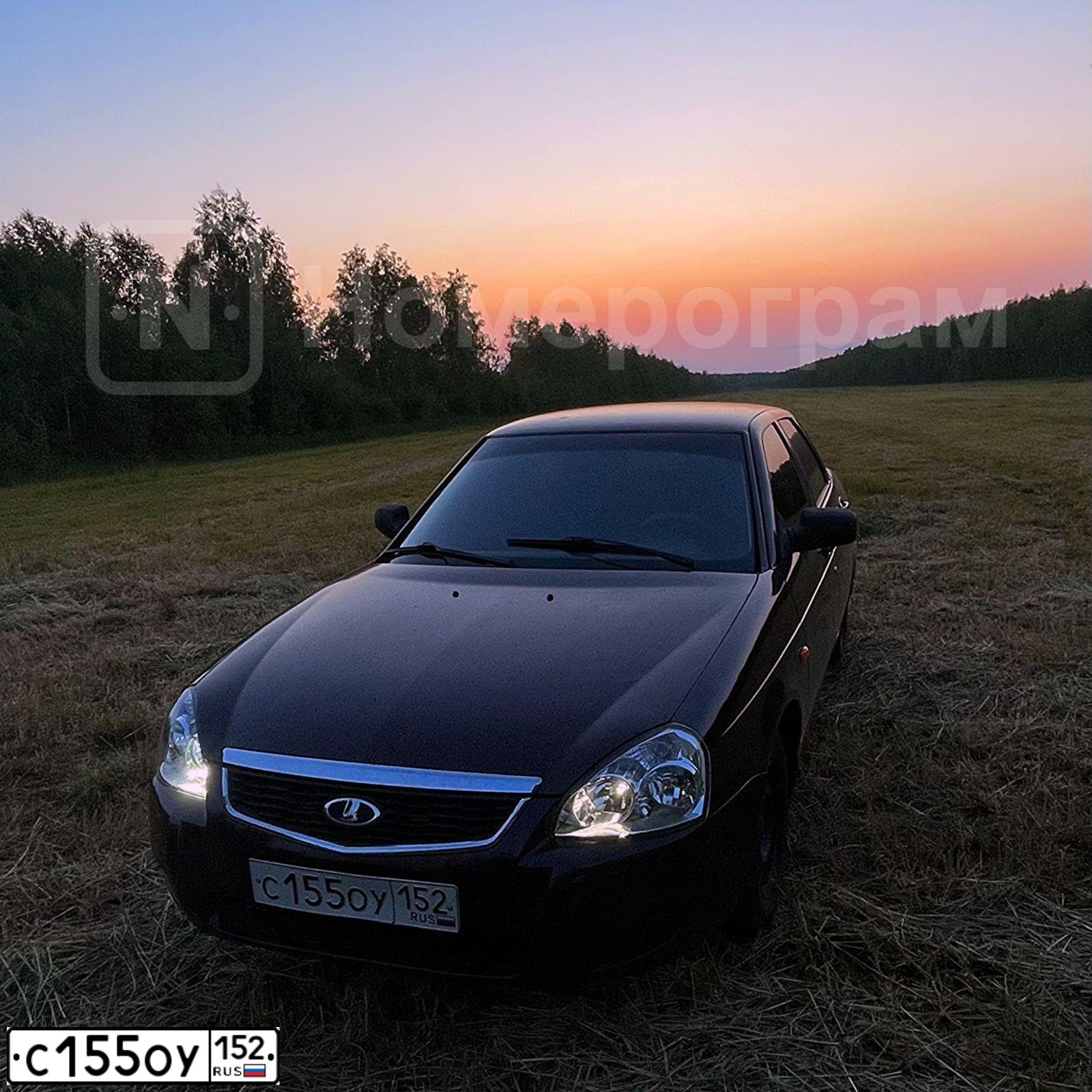 Фото автомобиля LADA 2170 PRIORA, 2009 — госномер С155ОУ152. Цвет: ТЕМНО-ВИШНЕВЫЙ