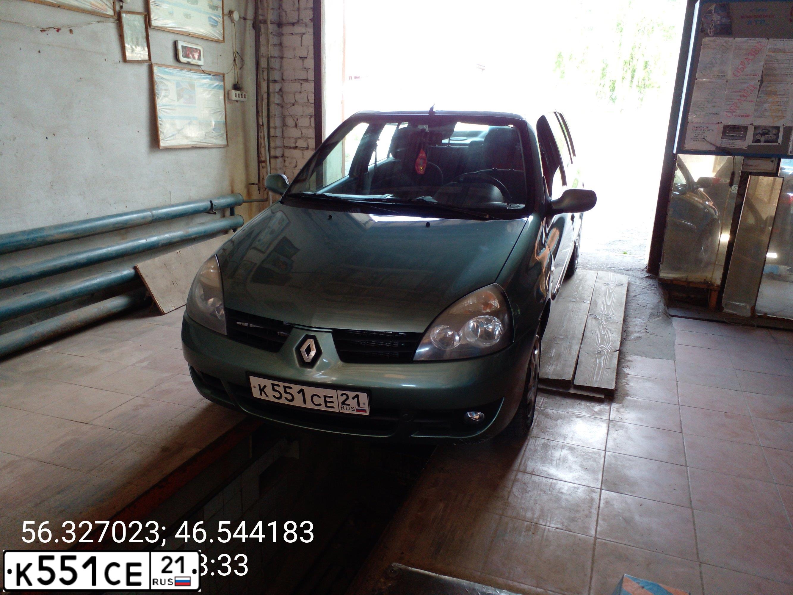 Фото автомобиля RENAULT SYMBOL, 2007 — госномер Е658ХТ12. Цвет: СЕРО-ЗЕЛЕНЫЙ