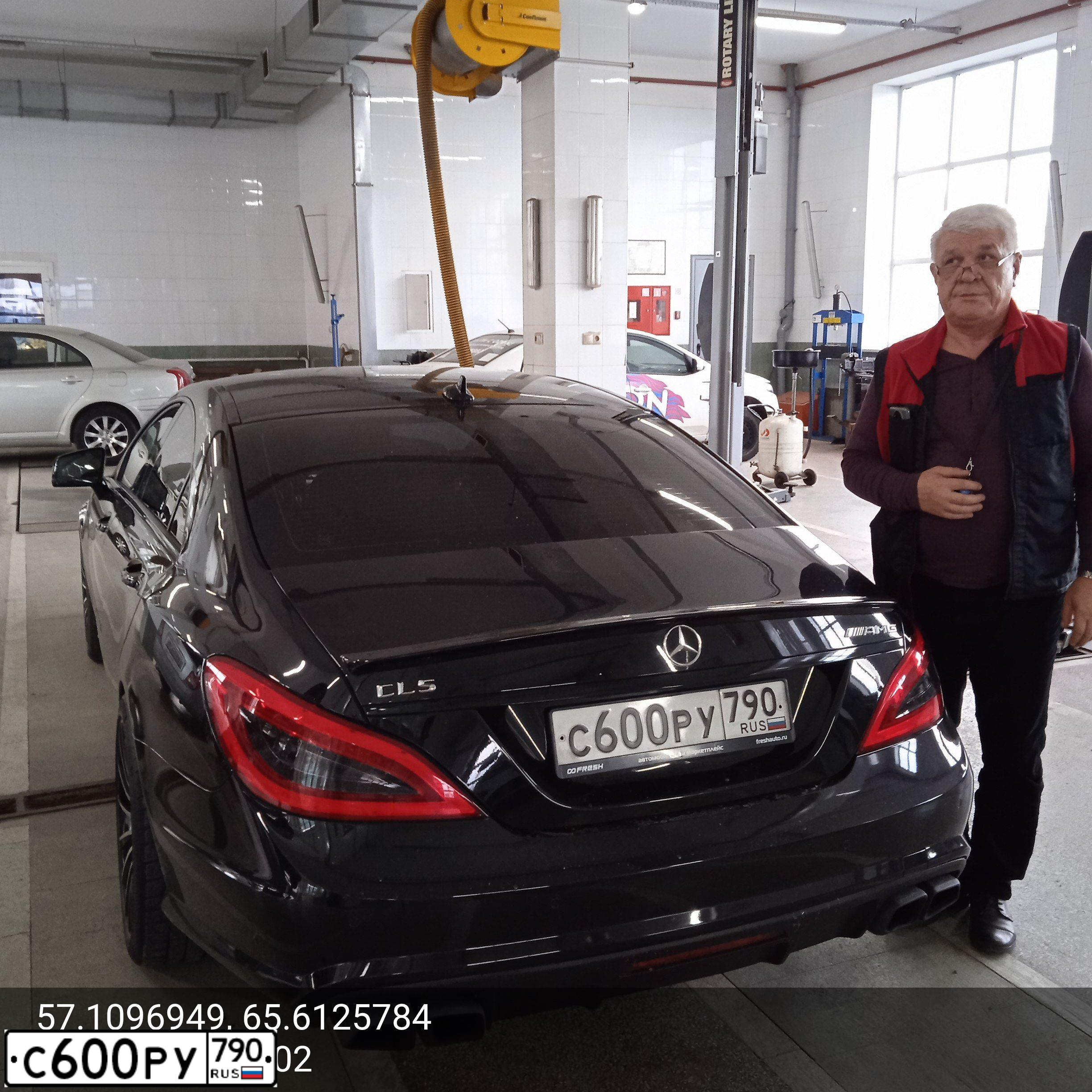 Фото автомобиля MERCEDES CLS-KLASSE, 2014 — госномер С600РУ790. Цвет: ЧЕРНЫЙ