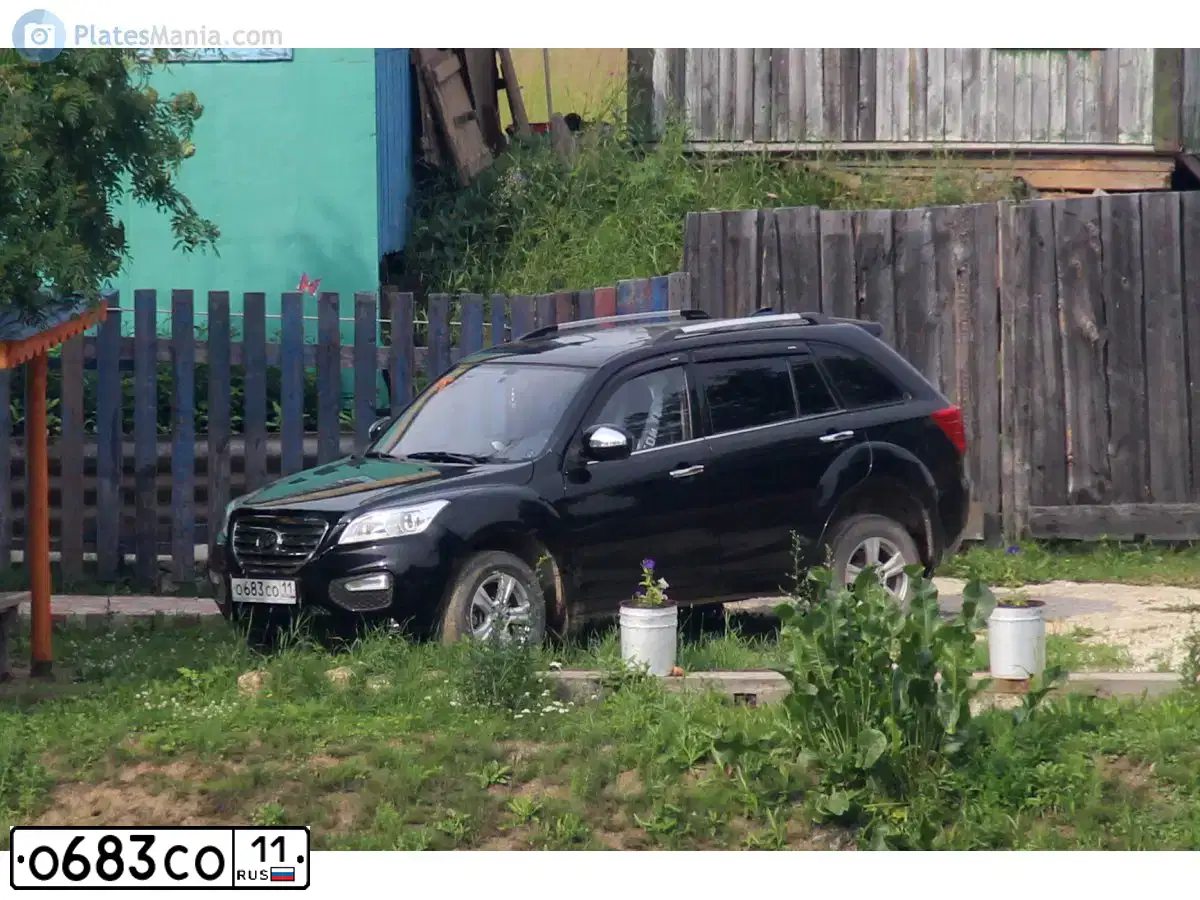Фото автомобиля LIFAN X 60, 2013 — госномер О683СО11. Цвет: ЧЕРНЫЙ