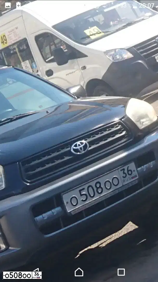 Фото автомобиля TOYOTA RAV4, 2001 — госномер О508ОО36. Цвет: ЧЕРНЫЙ