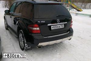 Фото автомобиля MERCEDES M-KLASSE, 2008 — госномер Р830ЕВ102. Цвет: ЧЕРНЫЙ