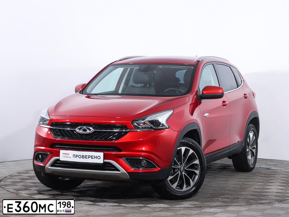 Фото автомобиля CHERY TIGGO, 2019 — госномер А239ХК51. Цвет: Красный