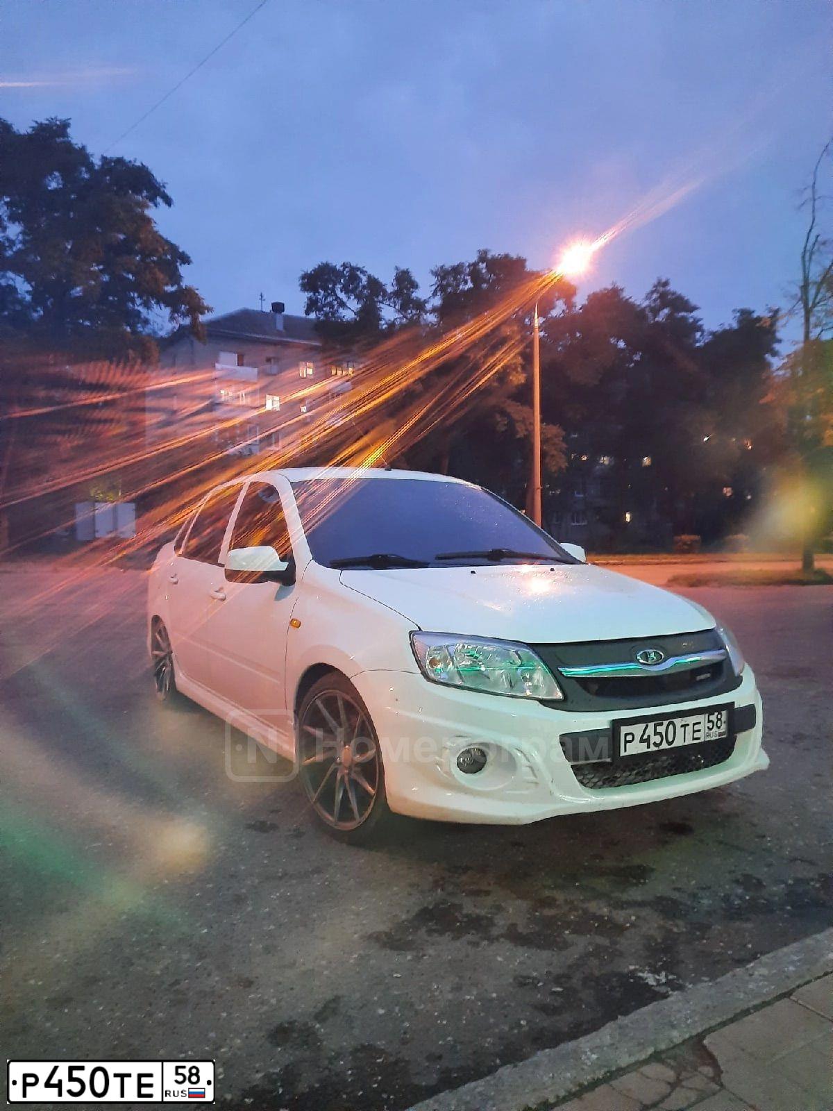 Фото автомобиля LADA 2190 GRANTA, 2015 — госномер С320КВ58. Цвет: Белый