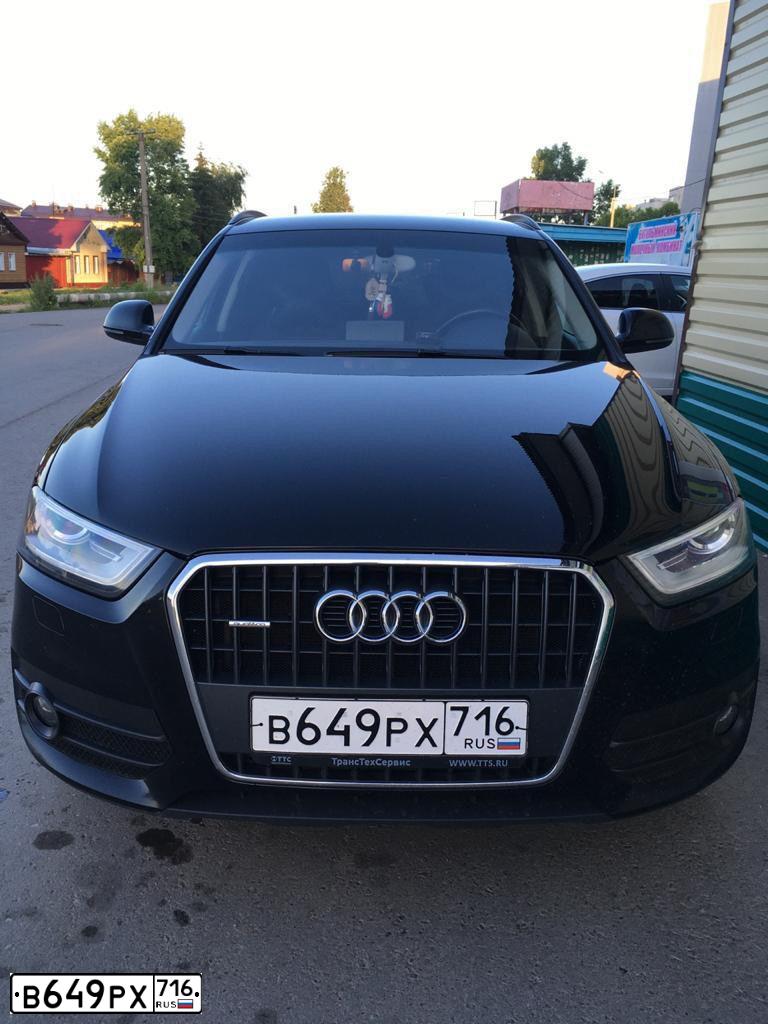 Фото автомобиля AUDI Q3, 2012 — госномер В649РХ716. Цвет: ЧЕРНЫЙ