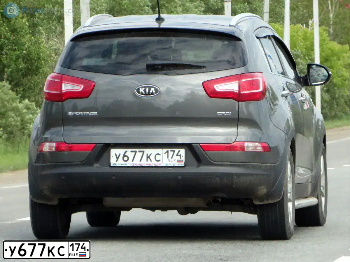 Фото автомобиля KIA SPORTAGE, 2011 — госномер Т918МТ45. Цвет: Серебристый