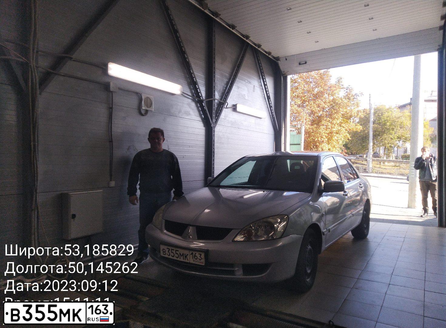 Фото автомобиля MITSUBISHI LANCER, 2006 — госномер М155КТ763. Цвет: СЕРЕБРИСТЫЙ