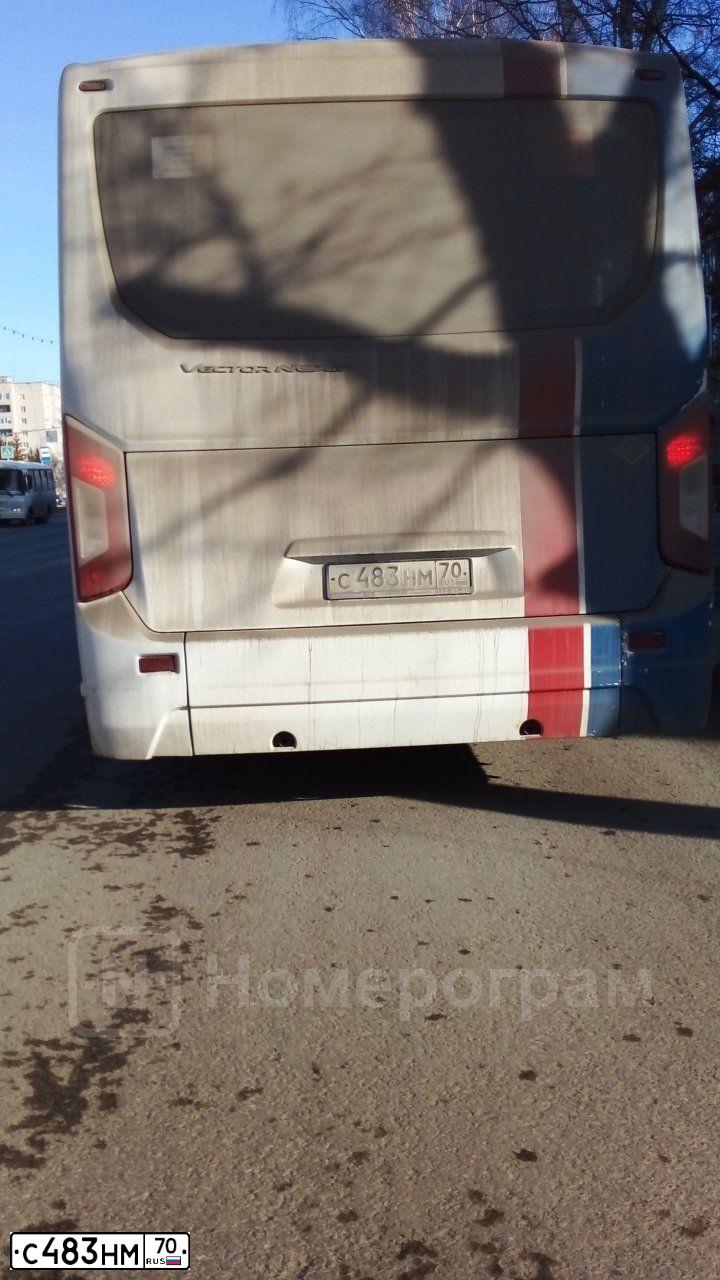 Фото автомобиля PAZ 3204, 2019 — госномер С483НМ70. Цвет: Белый