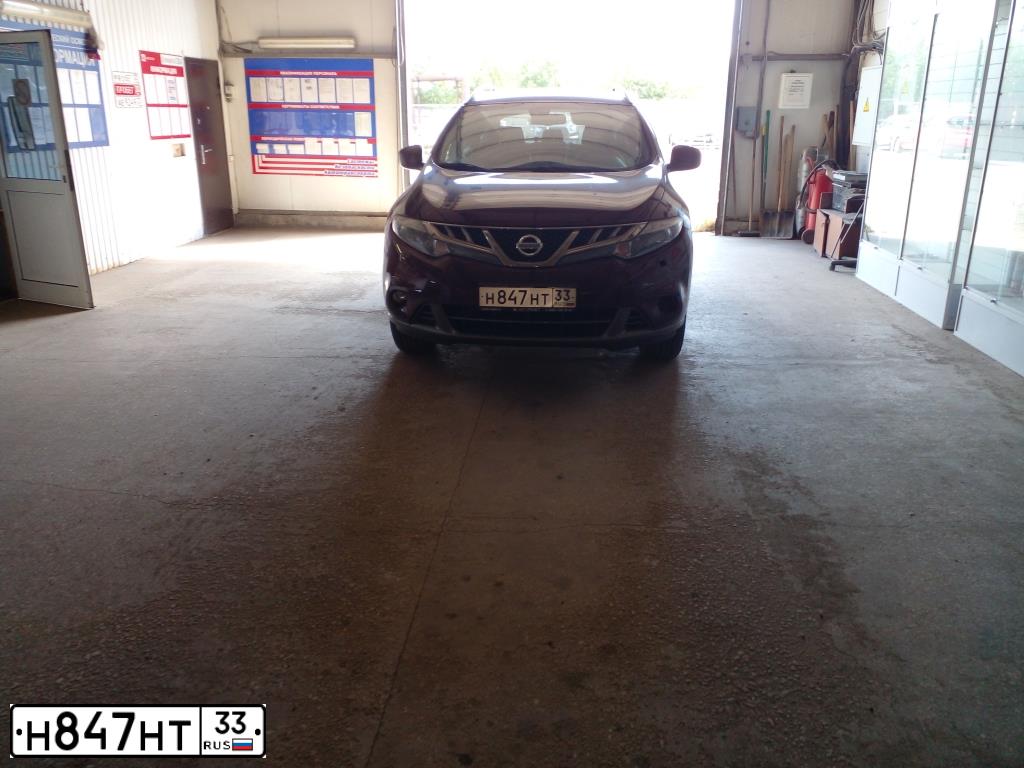 Фото автомобиля NISSAN MURANO, 2013 — госномер Н847НТ33. Цвет: ТЕМНО-БОРДОВЫЙ