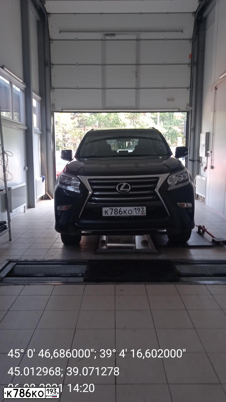 Фото автомобиля LEXUS GX, 2013 — госномер К786КО193. Цвет: ЧЕРНЫЙ