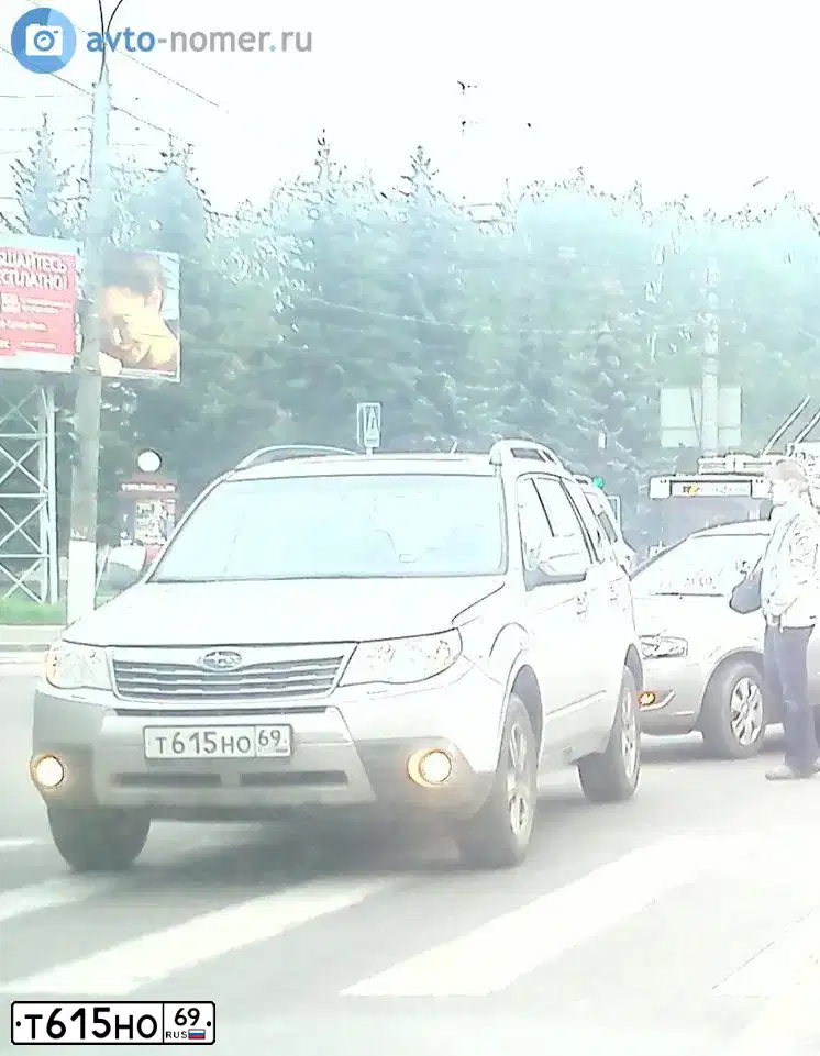 Фото автомобиля SUBARU FORESTER, 2009 — госномер Т615НО69. Цвет: СЕРЕБРИСТЫЙ