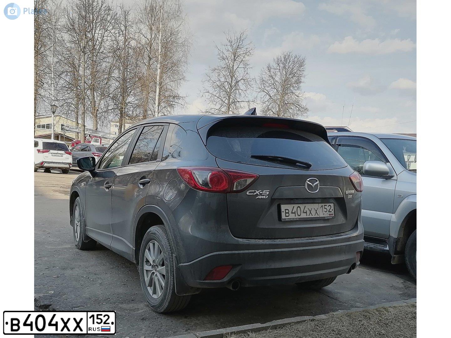 Фото автомобиля MAZDA CX-5, 2016 — госномер В404ХХ152. Цвет: СЕРЫЙ