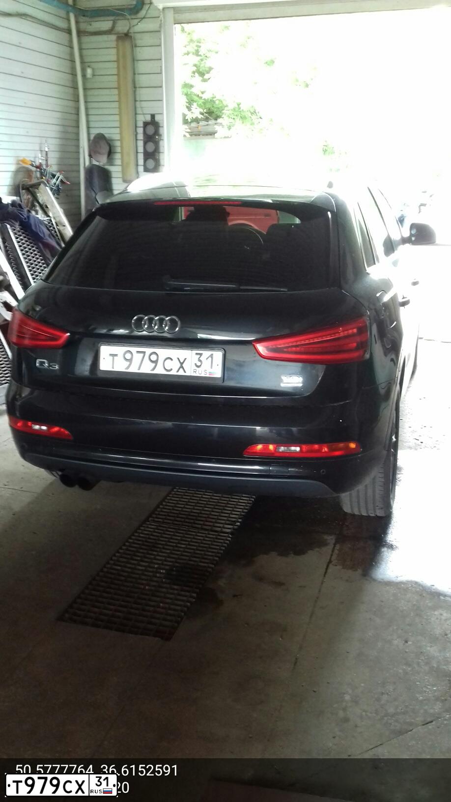 Фото автомобиля AUDI Q3, 2012 — госномер Т979СХ31. Цвет: ЧЕРНЫЙ