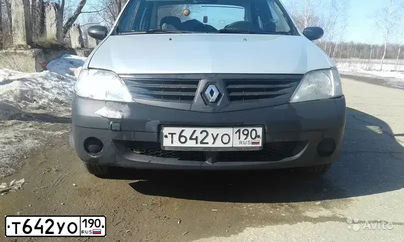 Фото автомобиля RENAULT LOGAN, 2009 — госномер Н293УЕ62. Цвет: Серый