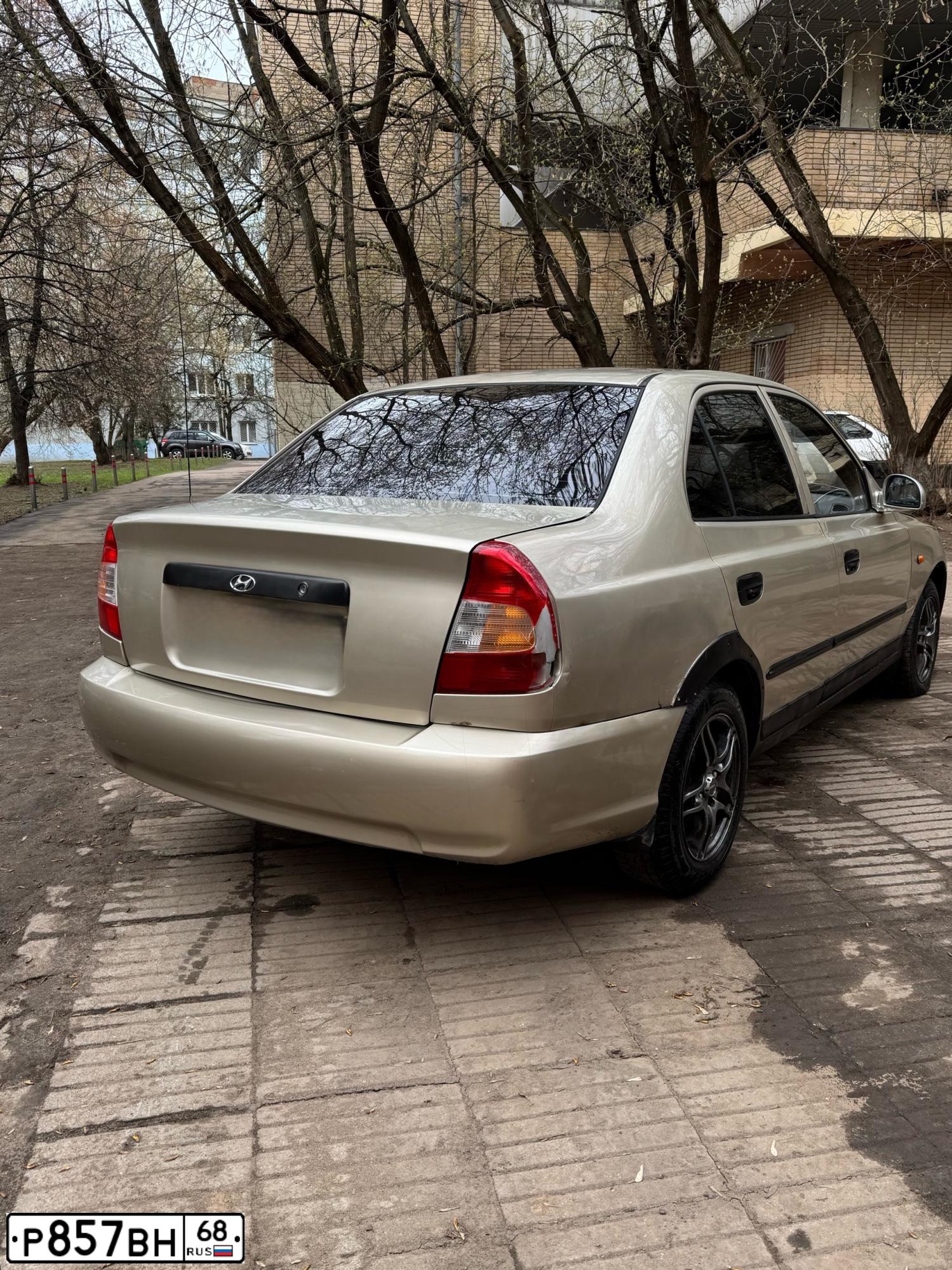 Фото автомобиля TAGAZ ACCENT, 2004 — госномер Р857ВН68. Цвет: БЕЖЕВЫЙ