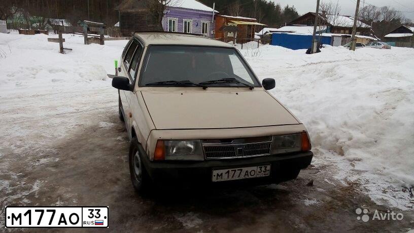 Фото автомобиля LADA 2109, 1989 — госномер В845РВ33. Цвет: БЕЖЕВЫЙ