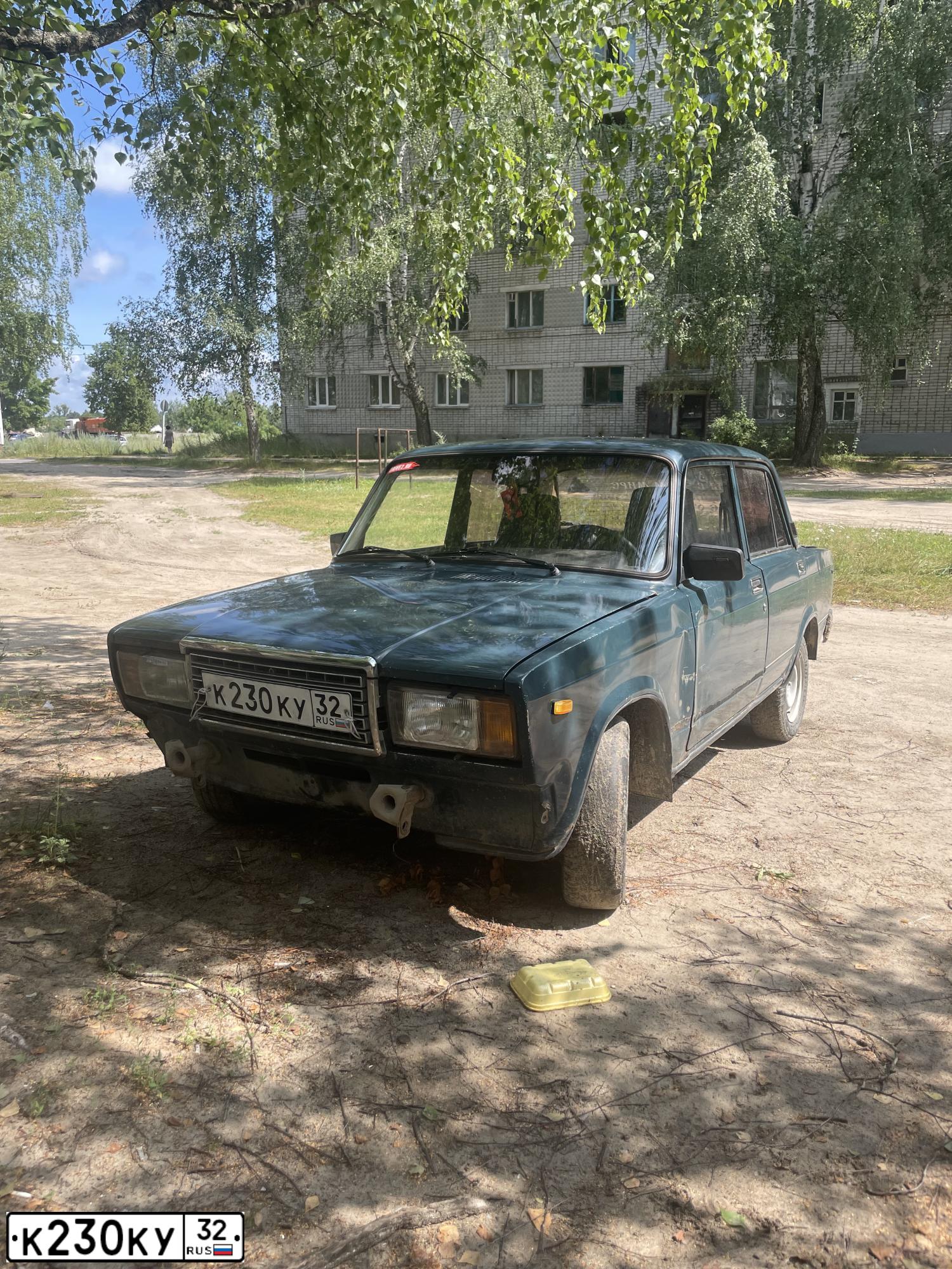 Фото автомобиля LADA 2107, 2002 — госномер О731ТК32. Цвет: СИНЕ-ЗЕЛЕНЫЙ