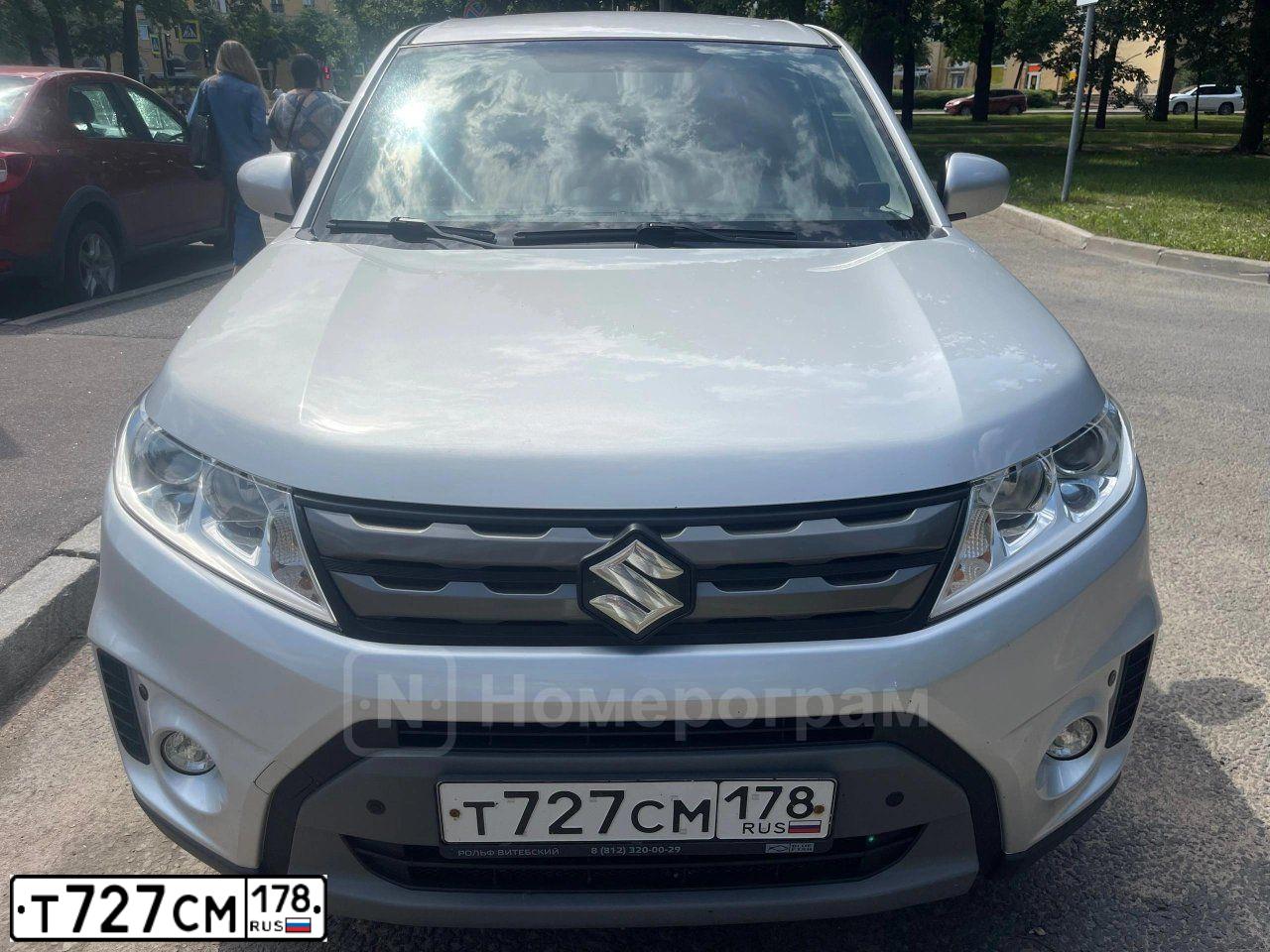 Фото автомобиля SUZUKI /GRAND/ VITARA, 2016 — госномер О912НО797. Цвет: СЕРЕБРИСТЫЙ