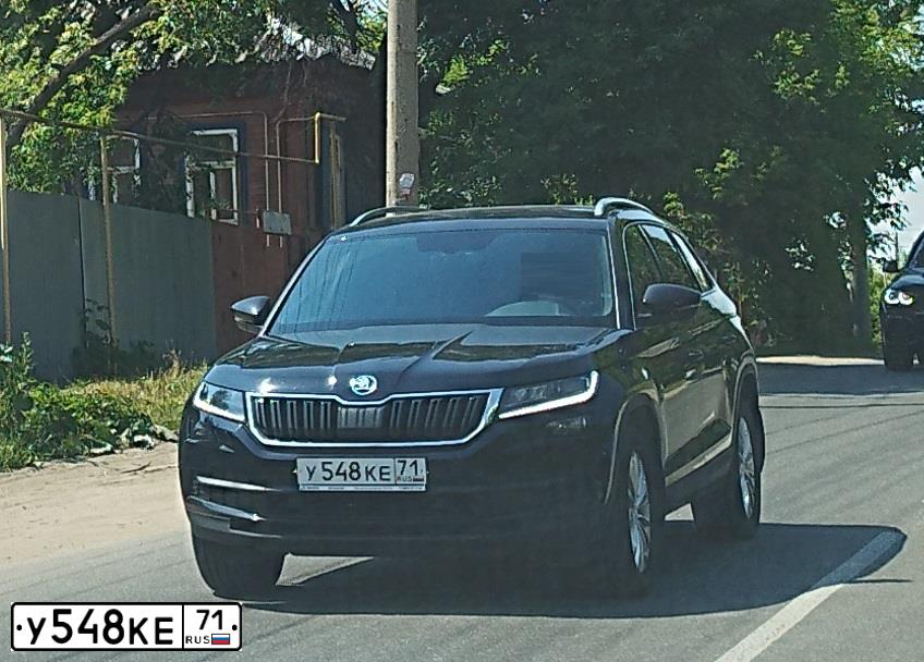 Фото автомобиля SKODA SКОDА КОDIАQ — госномер У548КЕ71. Цвет: Черный