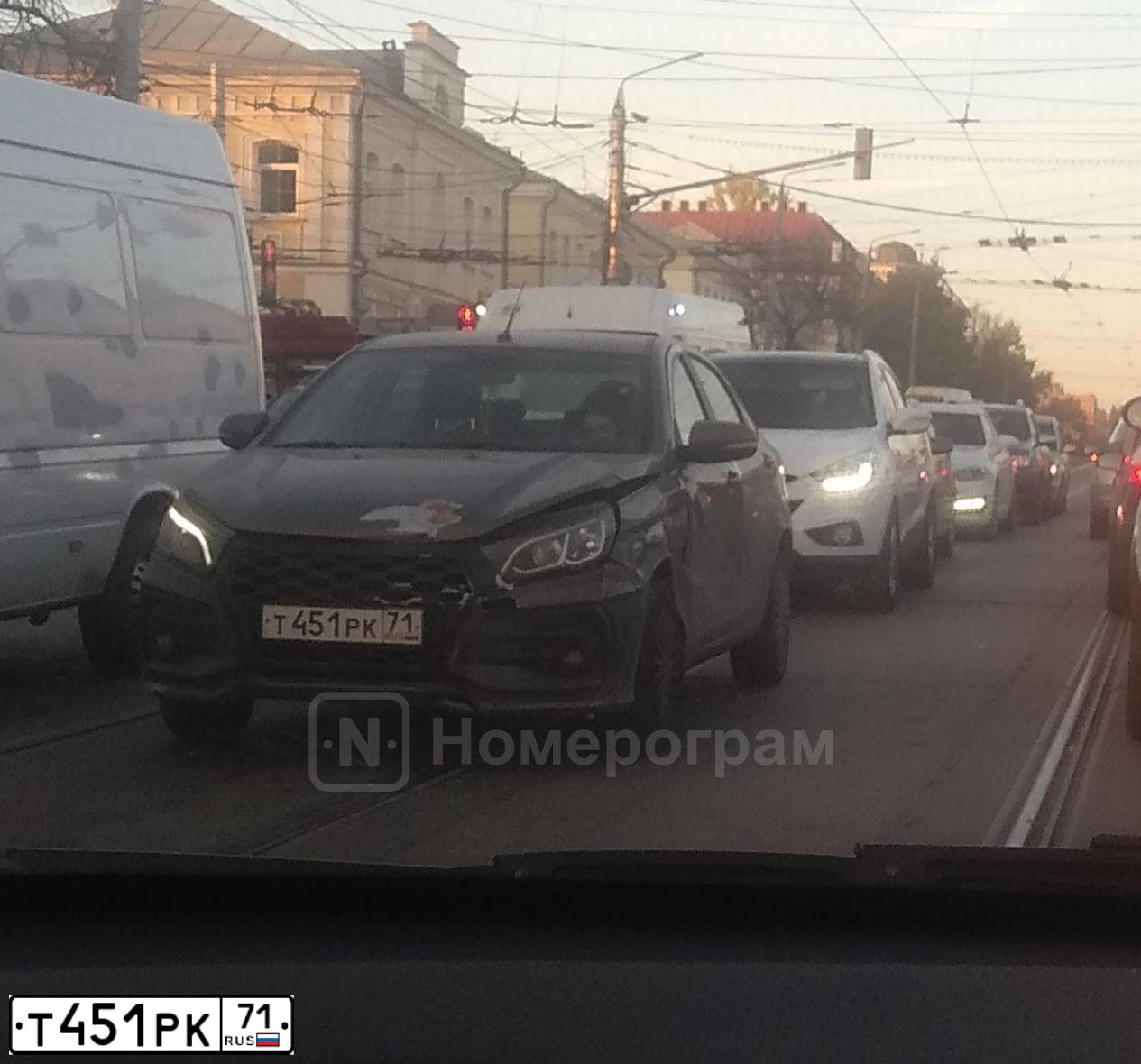 Фото автомобиля LADA VESTA, 2019 — госномер Т451РК71. Цвет: СЕРО-ГОЛУБОЙ