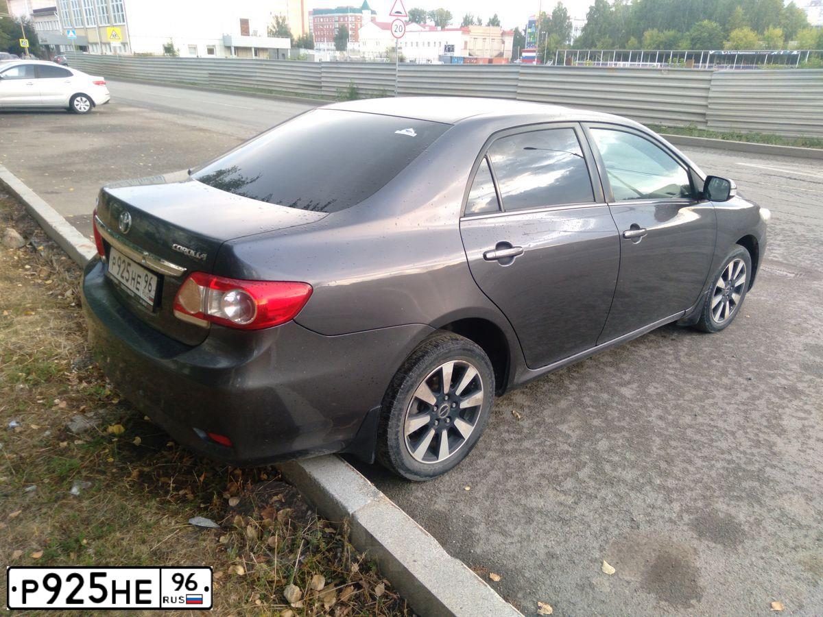 Фото автомобиля TOYOTA COROLLA, 2010 — госномер К374ВО774. Цвет: СЕРЫЙ
