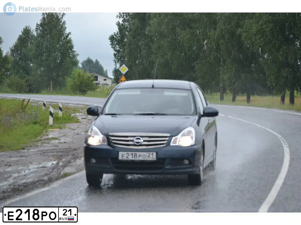 Фото автомобиля NISSAN ALMERA /AVTOVAZ/, 2016 — госномер Е715РМ21. Цвет: Серебристый