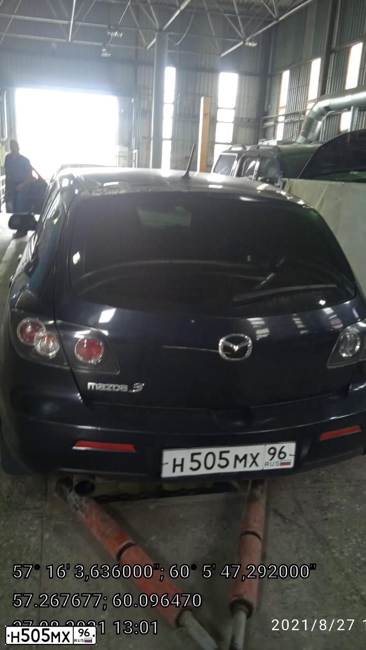 Фото автомобиля MAZDA 3, 2008 — госномер Н505МХ96. Цвет: ЧЕРНЫЙ