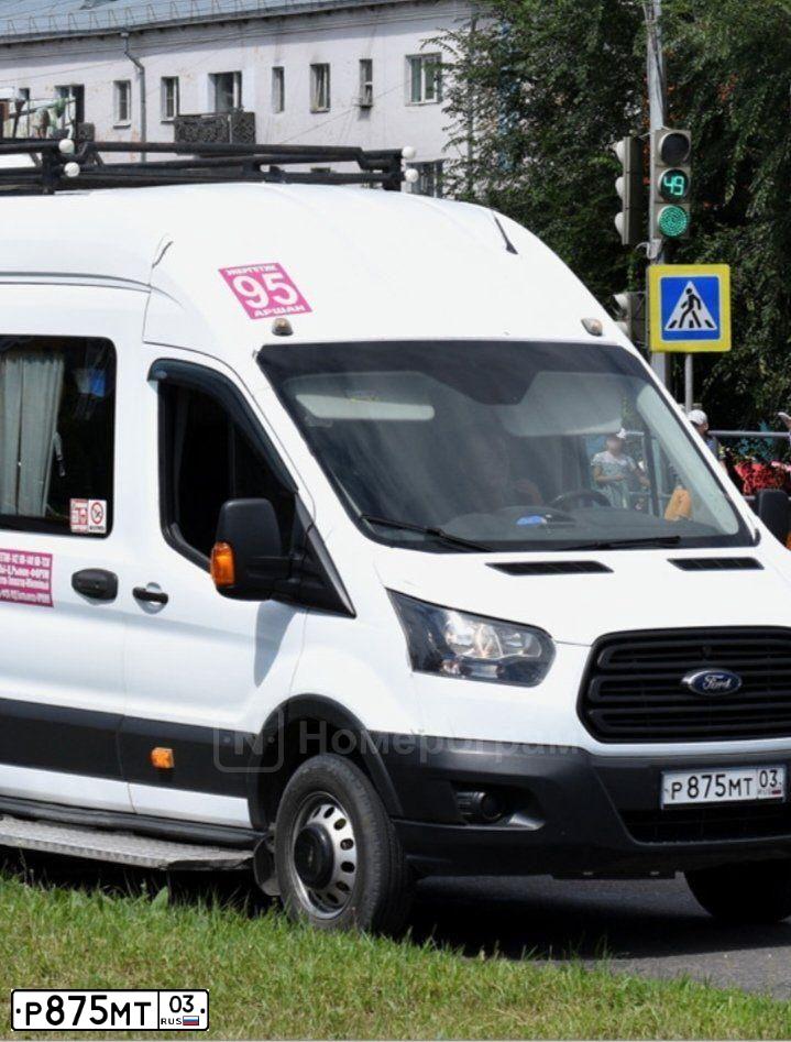 Фото автомобиля FORD TRANSIT, 2017 — госномер Р875МТ03. Цвет: Белый