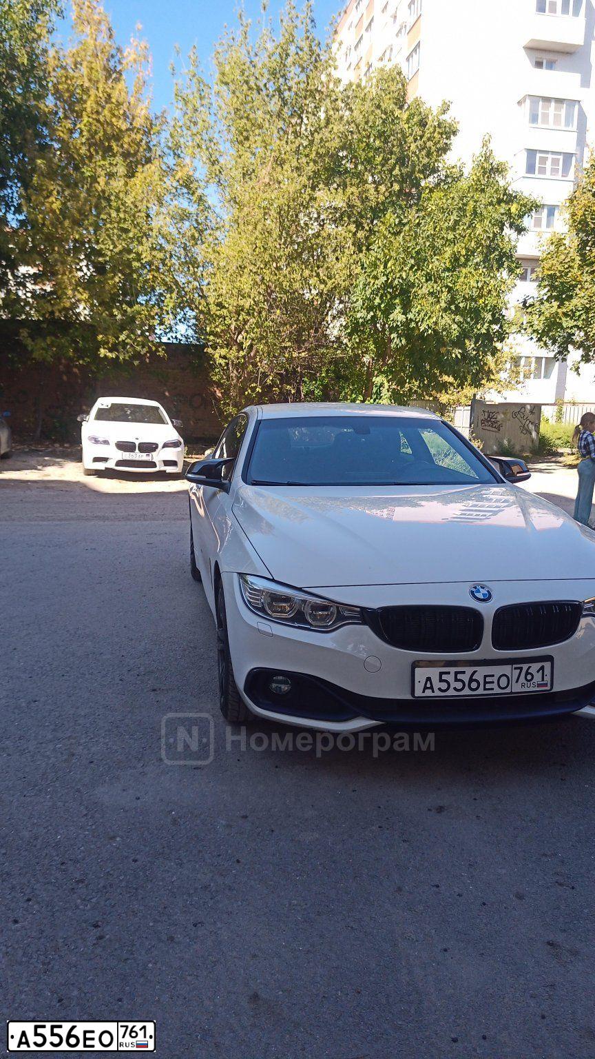 Фото автомобиля BMW 420D, 2013 — госномер Р819ОВ193. Цвет: Белый