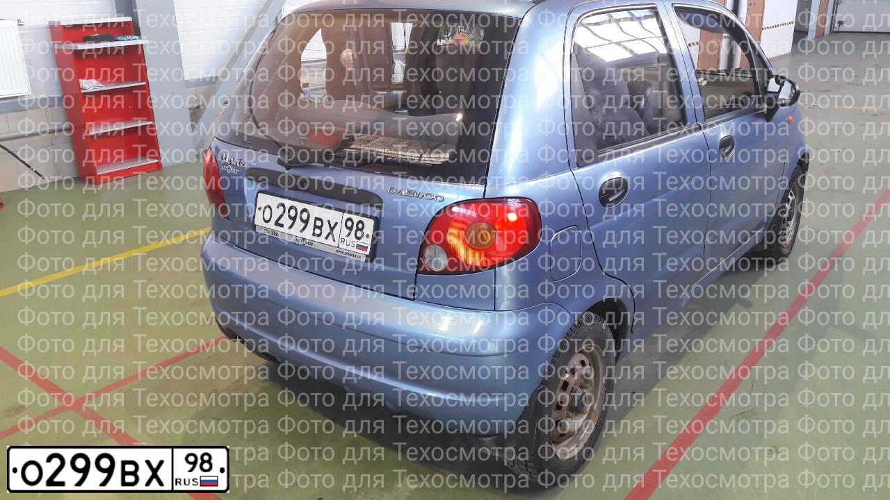Фото автомобиля DAEWOO MATIZ, 2009 — госномер О299ВХ98. Цвет: ГОЛУБОЙ