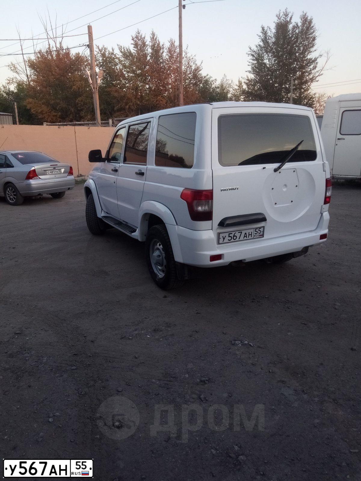 Фото автомобиля UAZ 3163 PATRIOT, 2017 — госномер Х809ХТ55. Цвет: Белый
