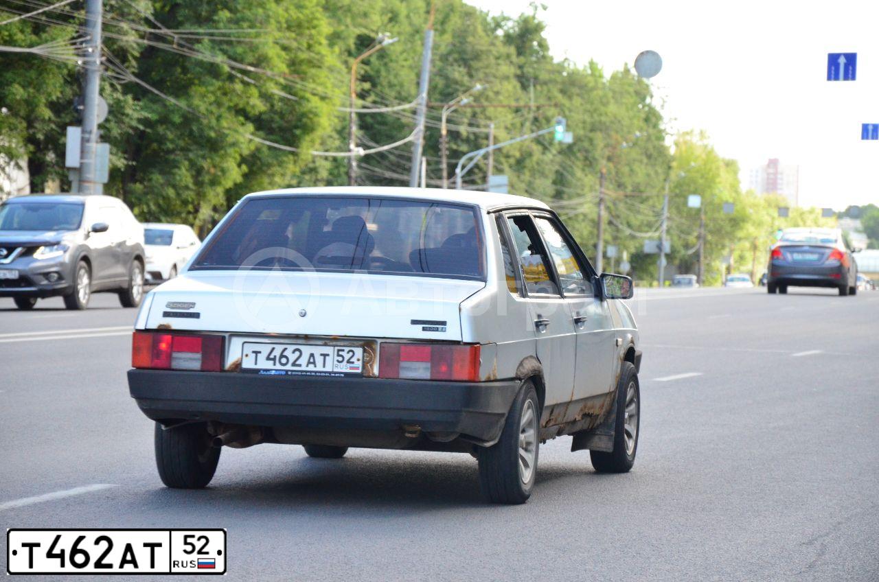 Фото автомобиля LADA 2109 SAMARA, 2004 — госномер Т462АТ52. Цвет: СВЕТЛО-СЕРЫЙ