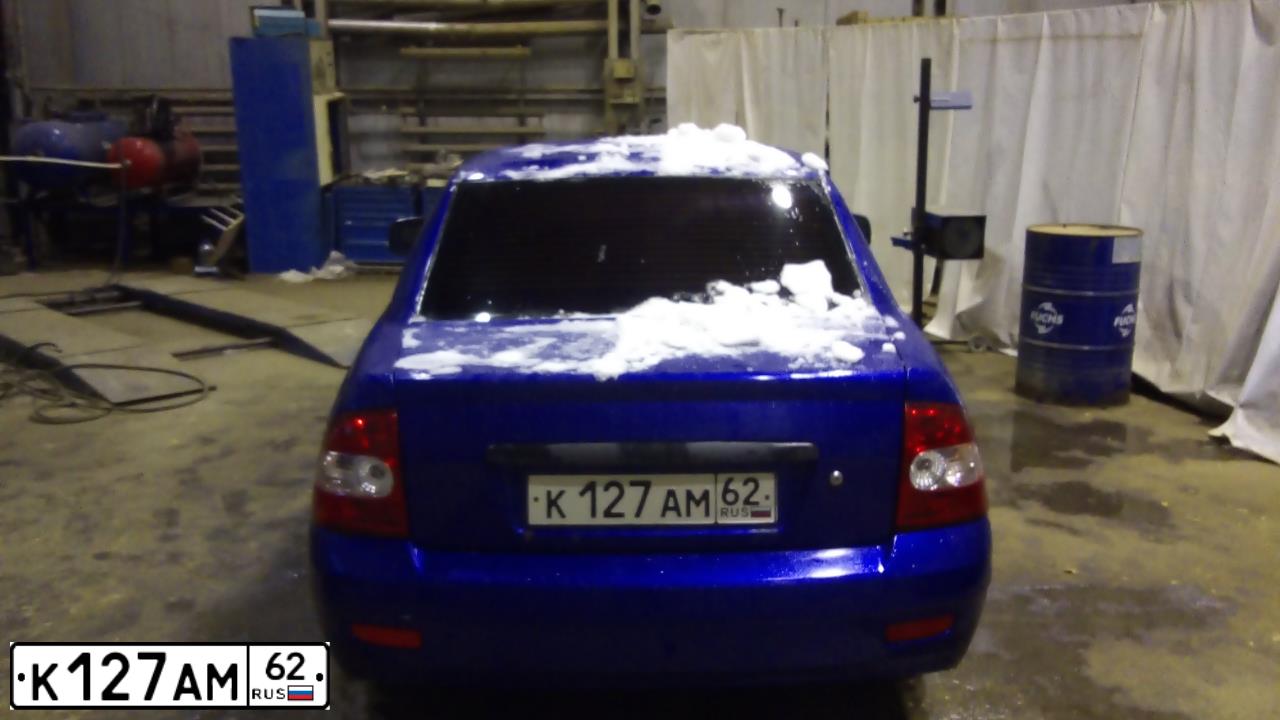 Фото автомобиля LADA 2170 PRIORA, 2010 — госномер К127АМ62. Цвет: синий