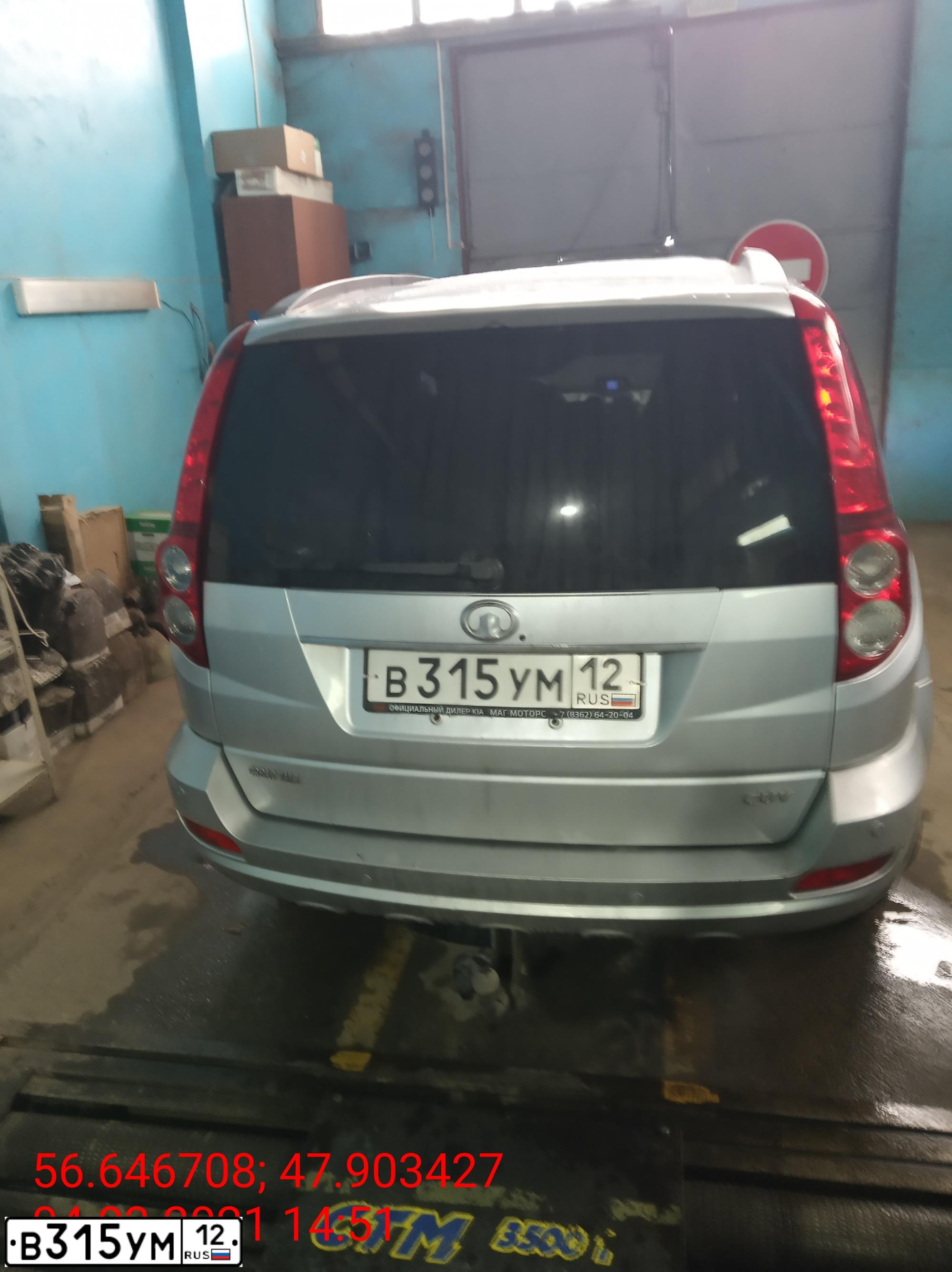 Фото автомобиля GREAT WALL HOVER, 2014 — госномер В315УМ12. Цвет: СВЕТЛО-СЕРЫЙ