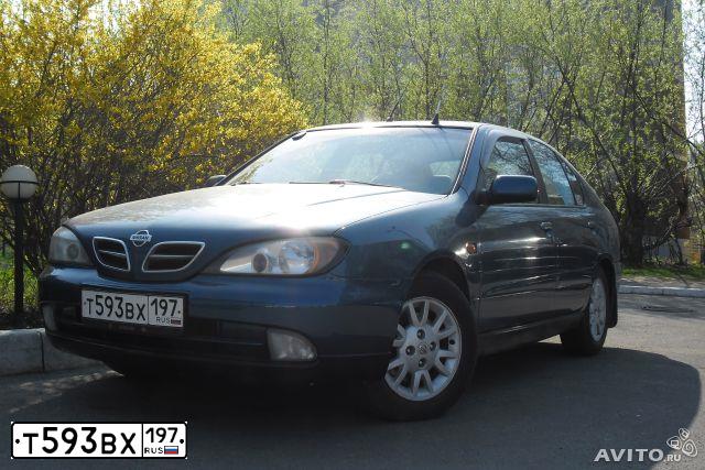 Фото автомобиля NISSAN PRIMERA, 2001 — госномер Т593ВХ197. Цвет: ГОЛУБОЙ